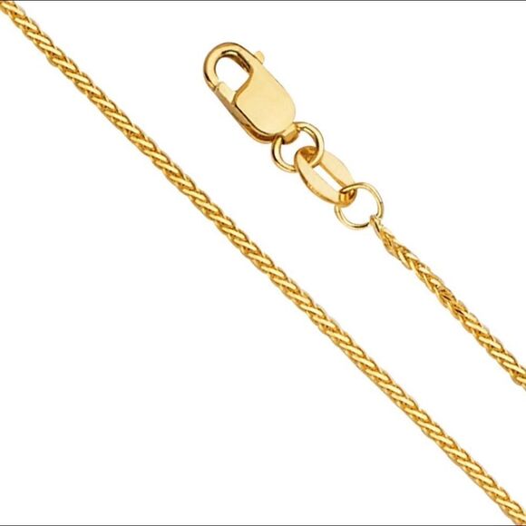 14k solid gold wheat chain Necklace | perfect gift | 14K Whe… - Picture 1 of 3